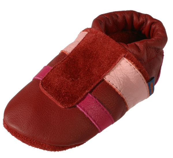 Sport-Puschen bordeaux / rosa